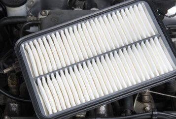 An air filter for a car.