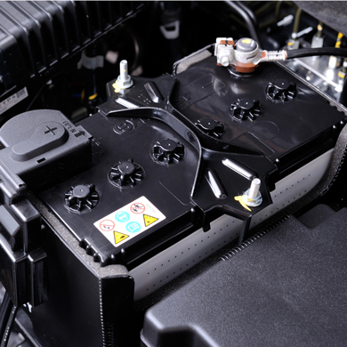 A vehicle battery.